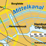 Lage des Mittelkanals in Hamburg