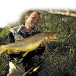 Rot auf Gold getupft – der Traum eines jeden Bachforellenanglers. Den 2,9-Kilo-Fisch fing Jens auf einen Mepps Aglia Spinner.