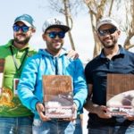 Die drei Sieger des ersten marokkanischen Black-Bass-Tournaments. Bild: David Malacrida