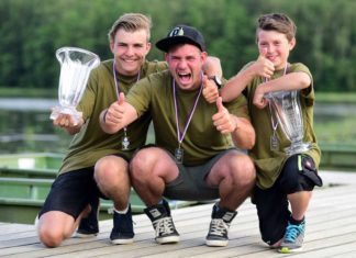 Belegten bei der Karpfenangler-Europameisterschaft für Jugendliche den dritten Platz: Das deutsche Team aus Florian Schirner, Trainer Ronny Luft und Niklas Müller (von links).