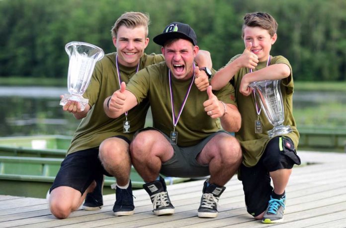 Belegten bei der Karpfenangler-Europameisterschaft für Jugendliche den dritten Platz: Das deutsche Team aus Florian Schirner, Trainer Ronny Luft und Niklas Müller (von links).