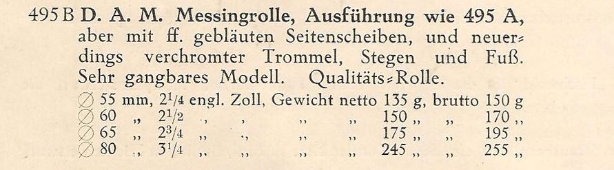 Aus dem DAM-Katalog von 1933.