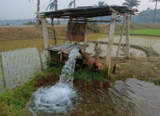 In vielen Gebieten der Welt, wie hier in Bangladesch, wird Grundwasser für die Landwirtschaft an die Oberfläche gepumpt. Bild: Ahmed Ziaur Rahman