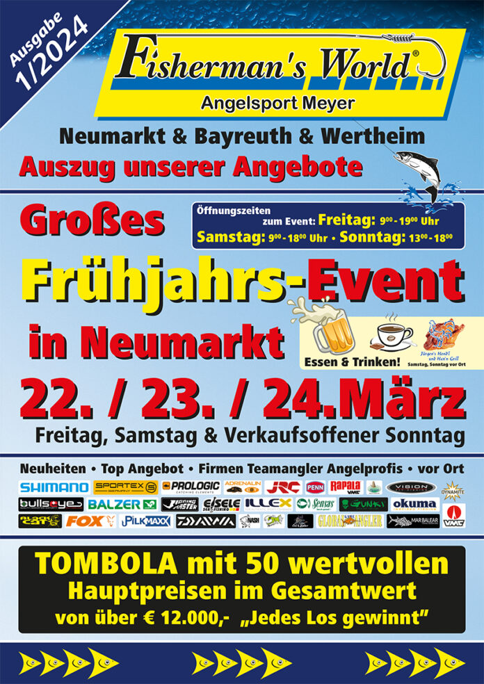 Fisherman’s World: Großes Frühjahrs-Event in Neumarkt