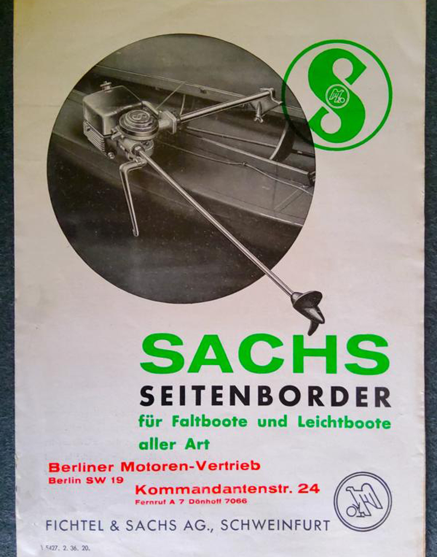 Auch andere Hersteller sprangen auf die Freizeit-Welle auf. Hier ein Seitenborder der Schweinfurter Firma Sachs.