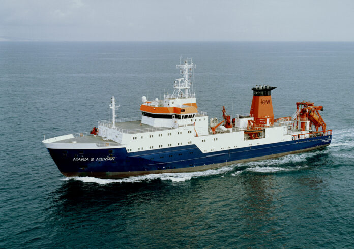 Die MARIA S. MERIAN zeichnet sich gegenüber anderen Forschungsschiffen vor allem durch ihre Eisrandfähigkeit aus. Die Haupteinsatzgebiete des 95-Meter-Schiffs für bis zu 22 mitreisende Forscherinnen und Forscher sind das Nordmeer, der Nordatlantik und das Mittelmeer. Bild: IOW