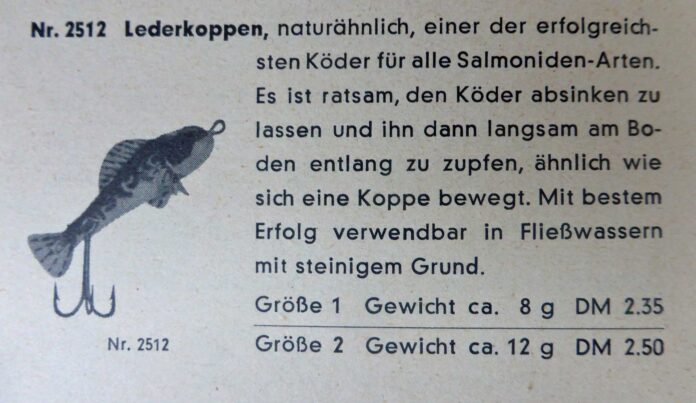 Lederkoppe in zwei Größen in der Stork Ergänzungsliste zum Katalog von 1953. Eventuell war die größere Koppe mit zwei Drillingen ausgerüstet.