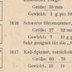 Der Kess-Spinner, jetzt geschrieben „Keß“, im DAM-Katalog von 1949, der ersten Nachkriegsausgabe. Man beachte den Nadelwirbel. In der vorherigen Preisliste von 1948 gibt es den Keß nur in 60mm.