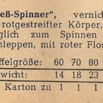 In den 1954er DAM-Katalog schaffte es der Keß-Spinner nur ohne Abbildung.