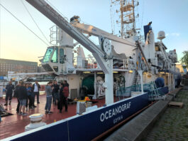 Das Forschungsschiff „Oceanograf“ der Universität Danzig ist fast 50 Meter lang und mit Laboren sowie modernster Technik ausgestattet. Bild: Marcel Jakubowsky, Uni Danzig