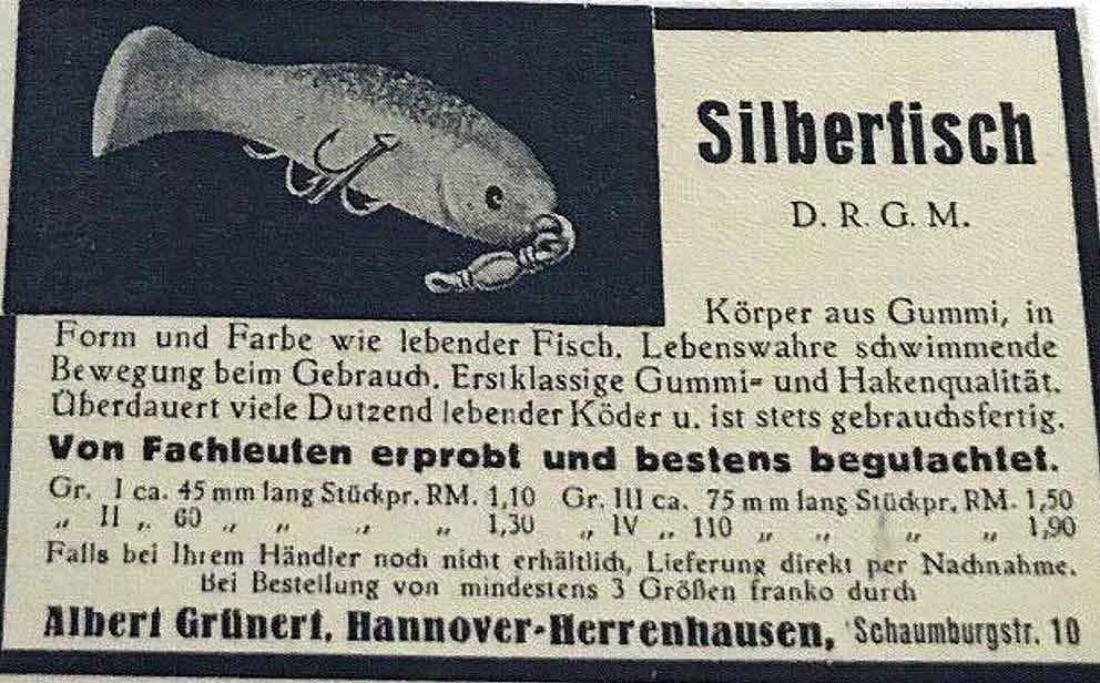 Anzeige vom Hersteller Albert Grünert aus dem Jahr 1935.