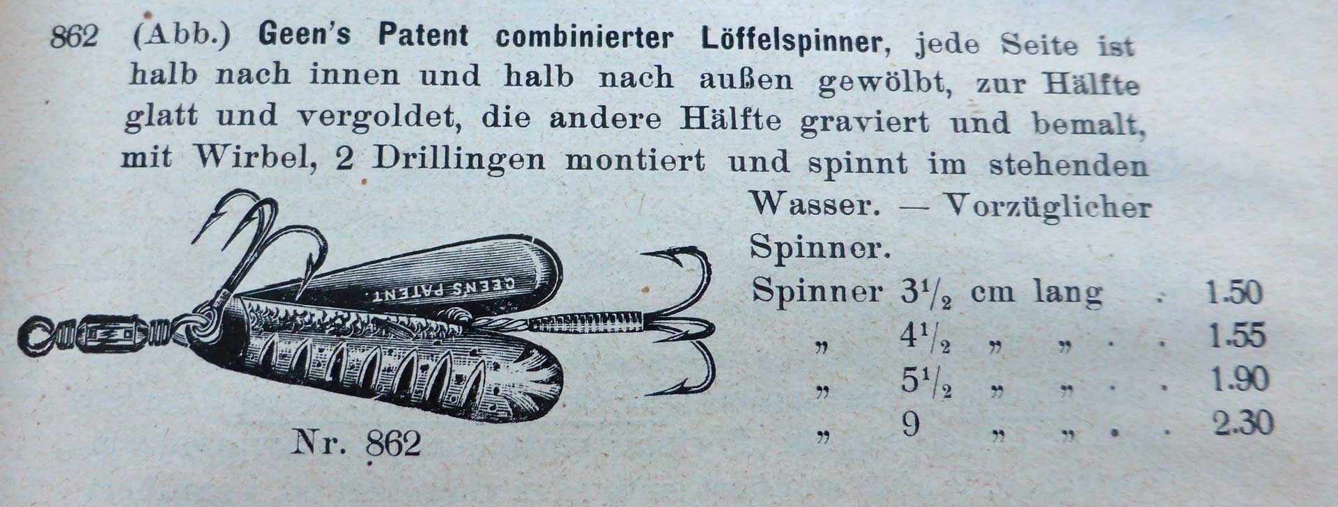 Dieser Köder wurde um 1910-20 auch in Deutschland verkauft. Hier eine Abbildung aus dem Bonner Brink-Katalog.