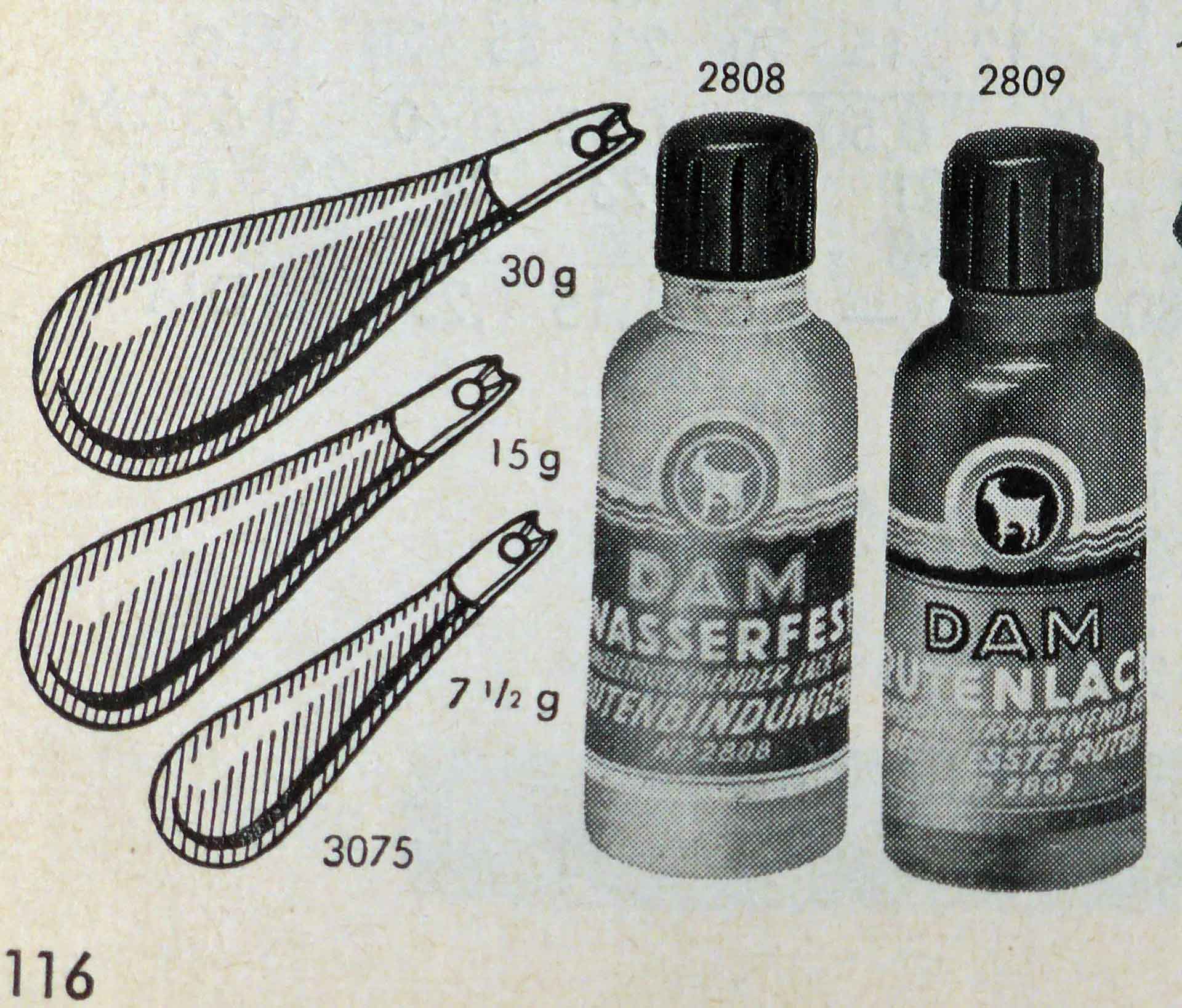 "Turniergewichte aus Aluminium" im DAM-Katalog von 1958.