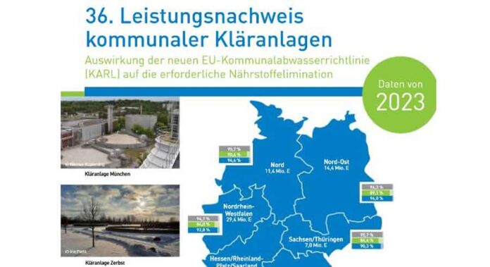 Einen Link zum 36. Leistungsnachweis kommunaler Kläranlagen in Deutschland finden Sie unter dem Beitrag. Bild: Screenshot