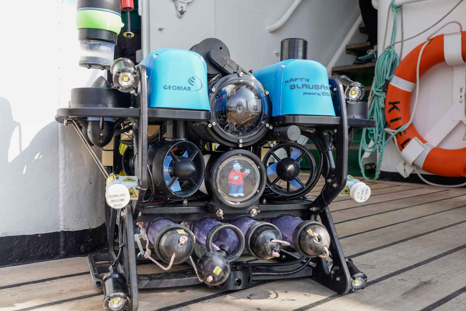 Der Unterwasserroboter „Käpt'n Blaubär“ liefert den Forschern Bilder vom Gewässergrund nach der Munitionsbergung. Foto: Maike Nicolai, GEOMAR