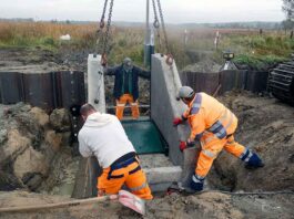 Vor den Toren Berlins: Ein neues Klappenwehr soll das Wasser im Naturschutzgebiet Ferbitzer Bruch halten. Foto: Detlef Baumung/Heinz Sielmann Stiftung