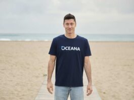 Fußballstar Robert Lewandowski engagiert sich für gesunde Meere. Bild: Oceana