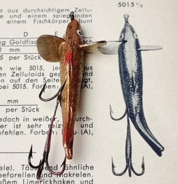 Der Zelluloidfisch im DAM-Katalog von 1936.