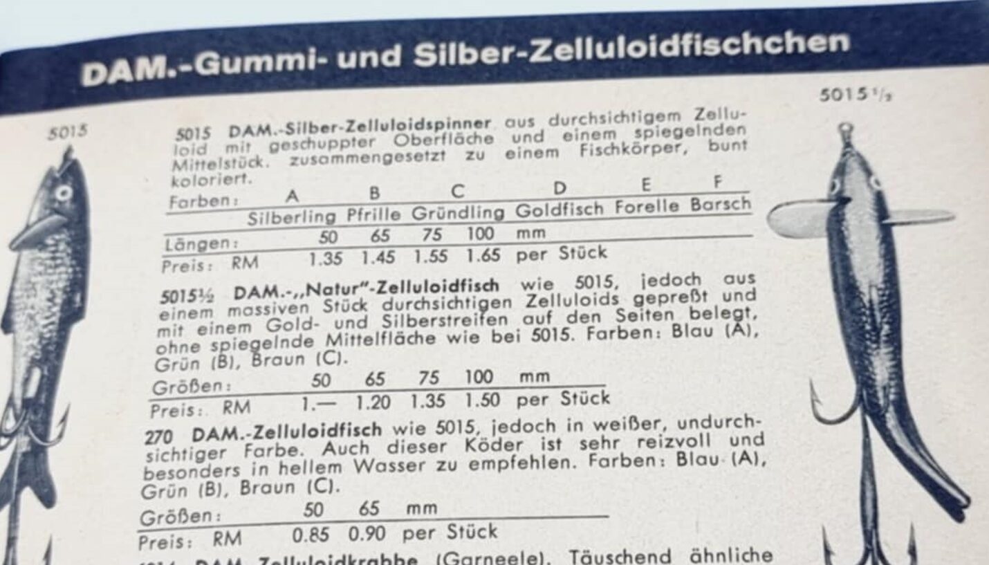 Beschreibung der verschiedenen Typen und Dekore im DAM-Katalog von 1936.