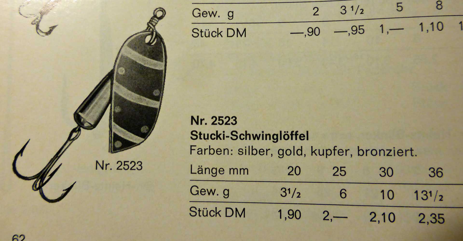 "Stucki-Schwinglöffel" in einem Stork-Katalog vom Ende der 1950er Jahre.