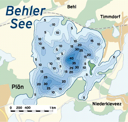 Tiefenprofil des Behler Sees