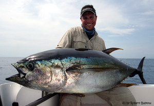 100-Pfund-Tunfisch, auf Popper erwischt. Bild: Robert Balkow