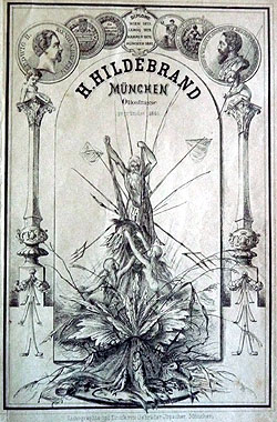 Titelblatt eines Hildebrand-Kataloges, etwa von 1880.
