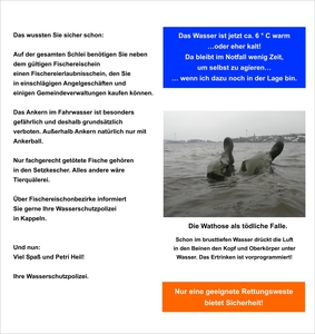 Plakat "Aktion Anglersicherheit 2011"